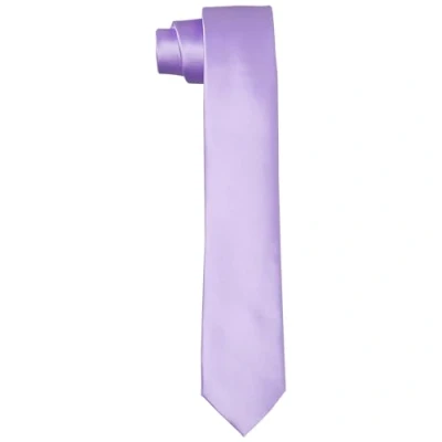 Abbildung von DonDon Krawatten für Herren handgefertigt Seiden Look 6 cm Krawatte Flieder