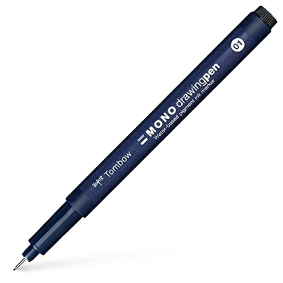 Abbildung von Tombow WS EFL01 Fineliner MONO drawing pen Strichstärke 01, schwarz