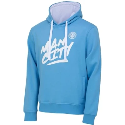 Abbildung von Manchester City Kapuzen Sweatshirt, offizielle Kollektion, Erwachsenengröße, Herren, S