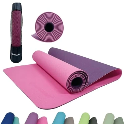 Abbildung von Bicolor Yogamatte, Purple Pink, 4mm, PVC frei, im Carrybag