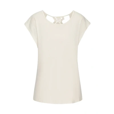 Abbildung von Lascana Kurzarm Tshirt print, Damen, Größe: 40/42, Creme