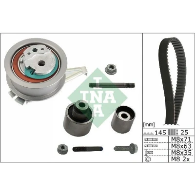 Abbildung von INA 530 0759 10 Zahnriemensatz 145 VOLKSWAGEN: Passat B8 Variant, Arteon, Saloon