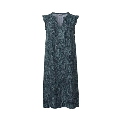 Abbildung von STREET ONE Damen 1408780 Gemustertes Tunika Kleid, Deepwater Blue, 40