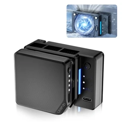 Abbildung von ULANZI CU01 Camera Cooling Fan, Kamera Kühler mit 3300mAh Akku und Aufladen vom Typ C, Ventilator System für Sony Fujifilm Kameras