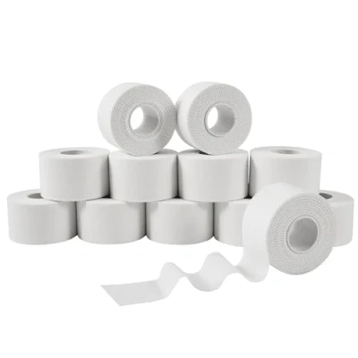 Abbildung von PHYTOP Zinkoxid Sporttape 3.8cm x 10m (12 Rollen) Tapeverband weiß für Knöchel, Handgelenk, Knie &amp; Fuß, Sport Tape alle Sportarten Fledermaus, Heber, Kletterer Boxen