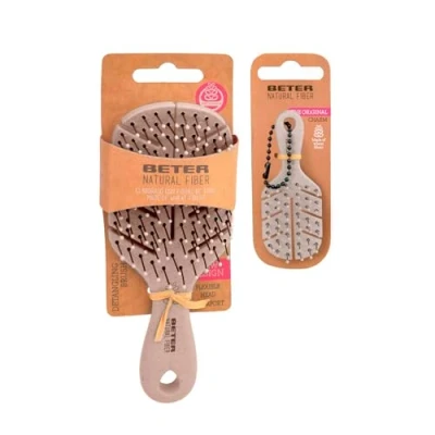 Abbildung von Beter Natural Fiber MINI+Charm Mini Anti Ziehen Bürste, Entwirrt, Verhindert Knoten und Brechen, Ökologisch, Sanftes ziehfreies Styling