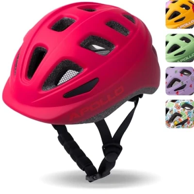 Abbildung von Apollo Kinder Fahrradhelm, Helm für &amp; Jugendliche, Multisport Helm, Fahrradhelm Mädchen, Jungen, Kinderhelm ab 3 Jahre, Verstellbarer Größe 48, Fahrrad Roller