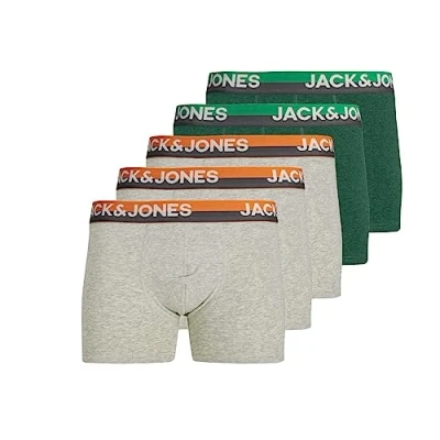 Abbildung von JACK &amp; JONES Herren JACINJECTED Trunk 5 Pack, Light Grey Melange/Pack B, XXXL
