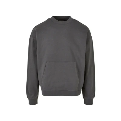 Abbildung von Urban Classics BOXY Pocket CREW Sweatshirt, Herren, Größe: 5XL, Darkshadow