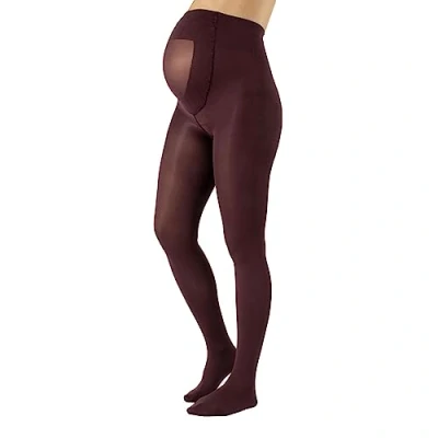 Abbildung von CALZITALY Umstandsstrumpfhose aus Mikrofaser, Blickdichte Schwangerschaft Strumpfhosen S, M, L, XL, XXL, 3XL, 4XL 100 DEN Made in Italy (XL, Weinrot)