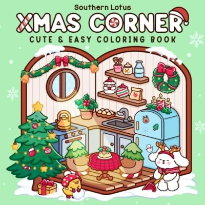 Abbildung von Xmas Corner: Coloring Book for Adults and Teens Featuring Christmas Scenes Pocket Spaces, Cute Easy Designs Relaxation Stress Relief (Cozy Xmas, Band 1)