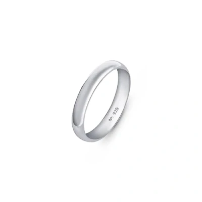Abbildung von Amberta Damen Hochzeits Ring aus 925 Sterling Silber: 3.5 mm Silber Hochzeitsringe für Frauen Ringgröße 50