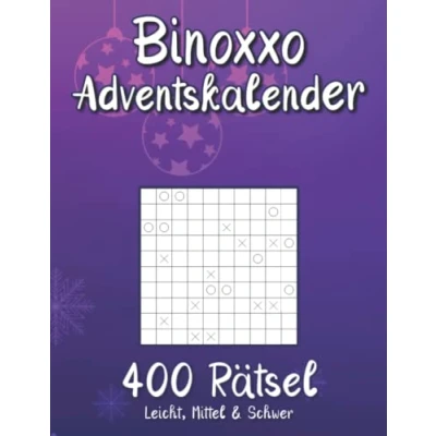 Abbildung von Binoxxo Adventskalender: Binär Rätselbuch zur Adventszeit und Weihnachten mit 400 Logikrätseln in leicht, mittel &amp; schwer für Anfänger Fortgeschrittene