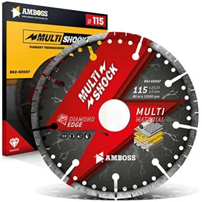 Abbildung von Amboss MultiShock Diamant Trennscheibe Ø 115 mm x 22,2 Universal/Allround Segmenthöhe: 10 (galvanisiert)