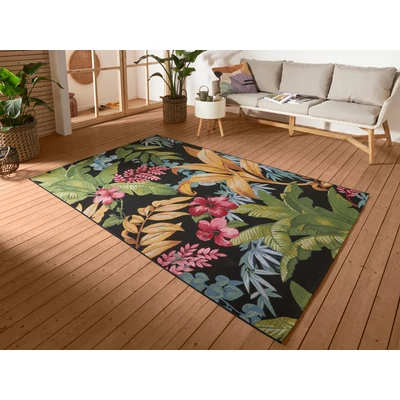 Abbildung von HANSE Home Outdoorteppich »Tropical Flowers«, rechteckig, 3 mm Höhe, In &amp; Outdoor, Teppich, Wetterfest, Balkon, Garten, Wohnzimmer, Floral