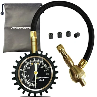 Abbildung von ATsafepro 2 in 1 Reifendruckprüfer Ablass Luftdruckprüfer 75Psi, Professional Rapid Reifen Deflator Reifendruckmesser 75Psi für 4X4 großes Offroad Zubeh