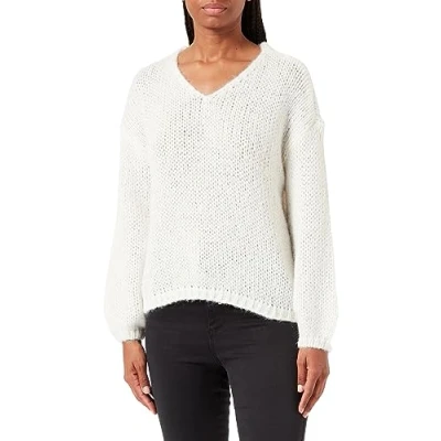 Abbildung von VERO MODA Damen VMADA LS V Neck GA NOOS Pullover, Snow White, M