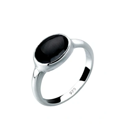 Abbildung von Elli Basic Black Ring, Damen, Größe: 54, Schwarz