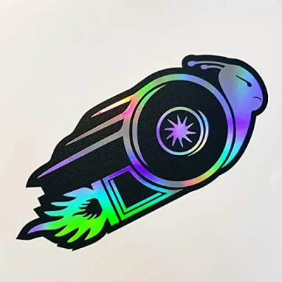 Abbildung von folien zentrum 2x Turbo Schnecke 16x7cm Auto Aufkleber Oilslick schwarz Farbwechsel Rainbow Flip Flop Hologramm Metallic Effekt JDM Tuning Sticker Decal Fun (2)