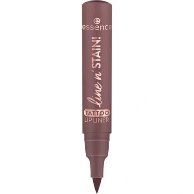 Abbildung von essence line n&#039; STAIN! TATTOO LIP LINER, Nr. 03, Violett, langanhaltend, definierend, Färbeeffekt, farbintensiv, vegan, ohne Parfüm, Alkohol, Parabene, 1er Pack (2.5ml)