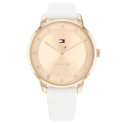 Abbildung von Tommy Hilfiger CASE DIAL Strap Uhr, Damen, Größe: One Size, White