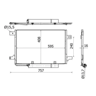 Abbildung von MAHLE ORIGINAL AC 369 000S Klimakondensator ohne Sensor, mit Trockner 16 13,7 603 MERCEDES BENZ: A Class, B Class kfzteile, mister auto, atp autoteile