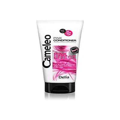 Abbildung von Cameleo Pink Effect Conditioner mit Grapefruit Extrakt für blondes, gebleichtes, rot &amp; rosa gefärbtes Haar Weiches glänzendes Höhepunkten ohne Parabene, Salz 200 ml
