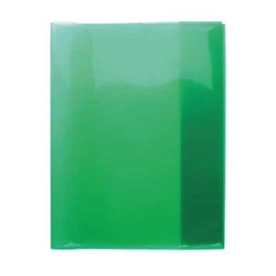 Abbildung von HERMA 19624 Heftumschläge Quart Transparent Grün, 10 Stück, Hefthüllen aus strapazierfähiger, abwischbarer &amp; extra dicker Polypropylen Folie, durchsichtige Heftschoner Set für Schulhefte, farbig
