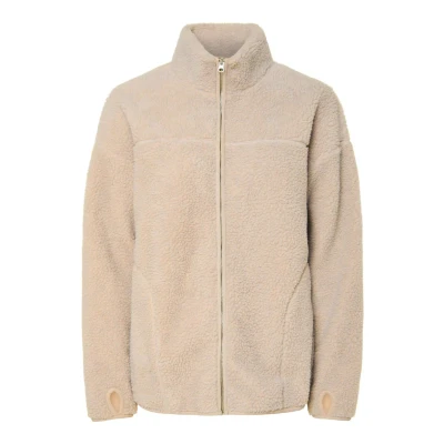 Abbildung von Pieces Pcsadia Jacket Fleecejacke, Damen, Größe: Small, Silver gray