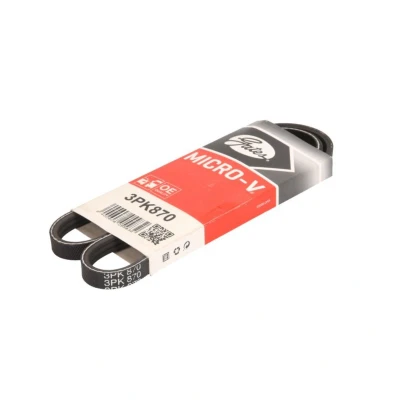 Abbildung von GATES Micro V 3PK870 Keilrippenriemen 870 3 Polyester, EPDM (Ethylen Propylen Dien Kautschuk) TOYOTA: RAV4 IV Off Road