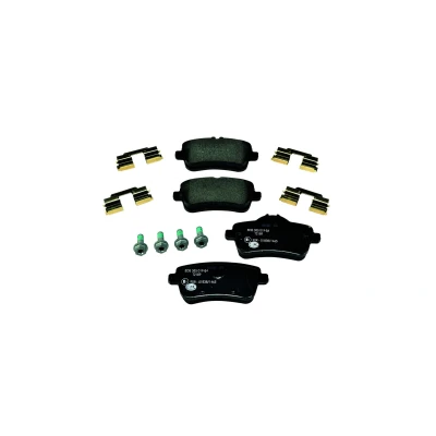 Abbildung von HELLA 8DB 355 019 841 Bremsbelagsatz für Verschleißwarnanzeiger vorbereitet mit Bremssattelschrauben Zubehör MERCEDES BENZ: ML Class, GLE Off Road
