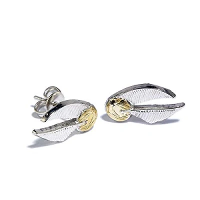 Abbildung von Harry Potter Goldener Schnatz Frauen Ohrstecker Set silberfarben Zinklegierung Fan Merch, Filme