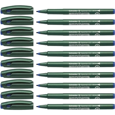 Abbildung von Schneider Topwriter 157 Faserschreiber (0,8 mm) 10er Packung blau