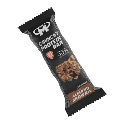 Abbildung von Mammut Nutrition Crunchy Protein Bar mit 15 g und nur 1,3 Zucker Almond Brownie 12er Pack (12 x 45 g)