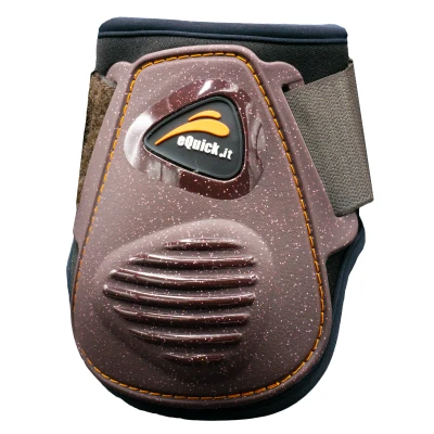 Abbildung von eQuick Streichkappen eLight Glitter Rear Glitzer Braun Warmblut