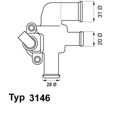 Abbildung von Thermostat, Kühlmittel WAHLER 3146.90D