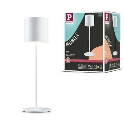 Abbildung von Paulmann 769.99 Akkuleuchte Tuni IP44 dimmbar 2700K Weiß matt H:35cm Ø11cm