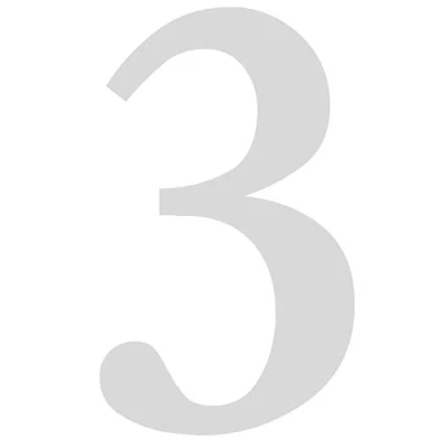 Abbildung von Zahlen Aufkleber Nr. 3 in silber I Höhe 10 cm selbstklebende Haus Nummer, Ziffer zum Aufkleben für Außen, Briefkasten, Tür wetterfest kfz_479_3
