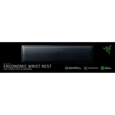 Abbildung von Razer Ergonomische Handgelenkauflage für Tenkeyless Tastaturen: Plüsch Kunstleder Memory Schaumstoff Kissen rutschfeste Gummifüße