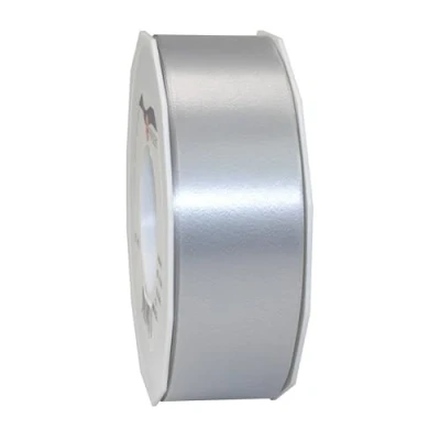 Abbildung von C.E. PATTBERG Geschenkband Silber, 91 Meter Ringelband 40 mm zum Basteln, Dekorieren &amp; Verpacken von Geschenken zu jedem Anlass