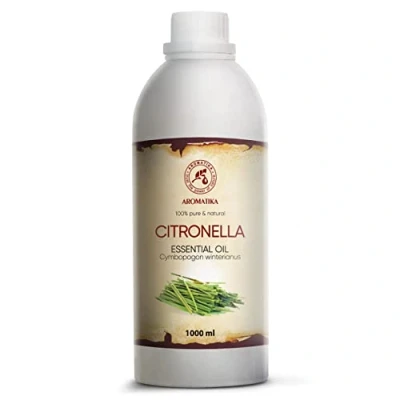 Abbildung von Citronella Ätherisches Öl 1000ml Cymbopogon Winterianus Reines Citronellaöl für Aroma Diffusers DIY Naturkosmetik und Aromatherapie zur Raumbeduftung