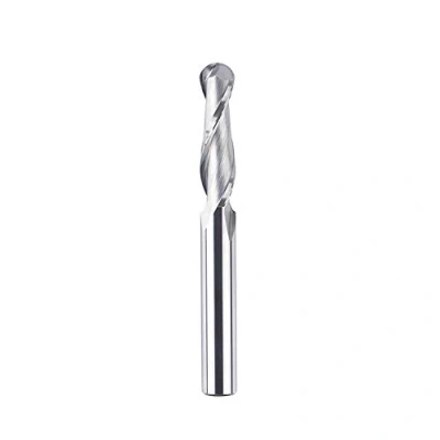 Abbildung von SpeTool Kugelkopffräser 8mm Schnittdurchmesser Schaft 32mm Schnittlänge Doppelflöte Router Bit Festes Hartmetall Fräserfräser zum DIY Holzarbeiten Schnitzen Gravur
