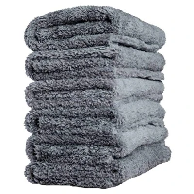 Abbildung von Kaeshaep 6er Set Premium Flausch Randlos Mikrofasertücher (Grau)