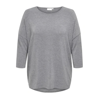 Abbildung von ONLY Carmakoma Carlamour 3/4 Langarmshirt, Damen, Größe: XL 54, Dark grey melange