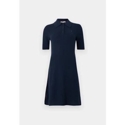 Abbildung von Tommy Hilfiger Strickkleid »SOFT WOOL HALF SL F&amp;F POLO DRESS«, aus reiner Wolle