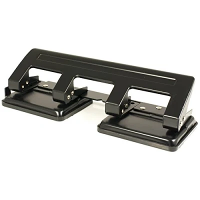 Abbildung von Pavo Premium 4 fach Locher mit Anschlagschiene für 20 Blatt, schwarz, 8036554