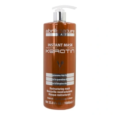 Abbildung von abril et nature Ultra schnelle Keratin Haarmaske Nährt, stärkt und regeneriert die Haarfaser Repariert geschädigtes brüchiges Haar Sorgt für weiches glänzendes Aussehen 1000 ml