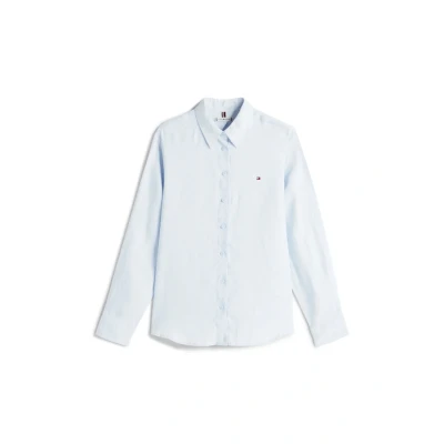 Abbildung von Tommy Hilfiger Relaxed Shirt Hemdbluse, Damen, Größe: 32, Breezy blue