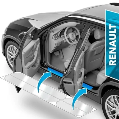 Abbildung von uProtect Auto Einstiegsleisten Schutz für Renault Austral I 2022 2024 Schutzfolie Autotür Zubehör Zierleisten Lackschutzfolie Transparent