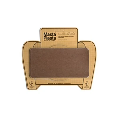 Abbildung von MastaPlasta Selbstklebende Premium Leder Reparatur Patch Hellbraun 20cm x 10cm. Sofortige Polsterung Qualität für Sofas, Auto Interieur, Taschen, Jacken